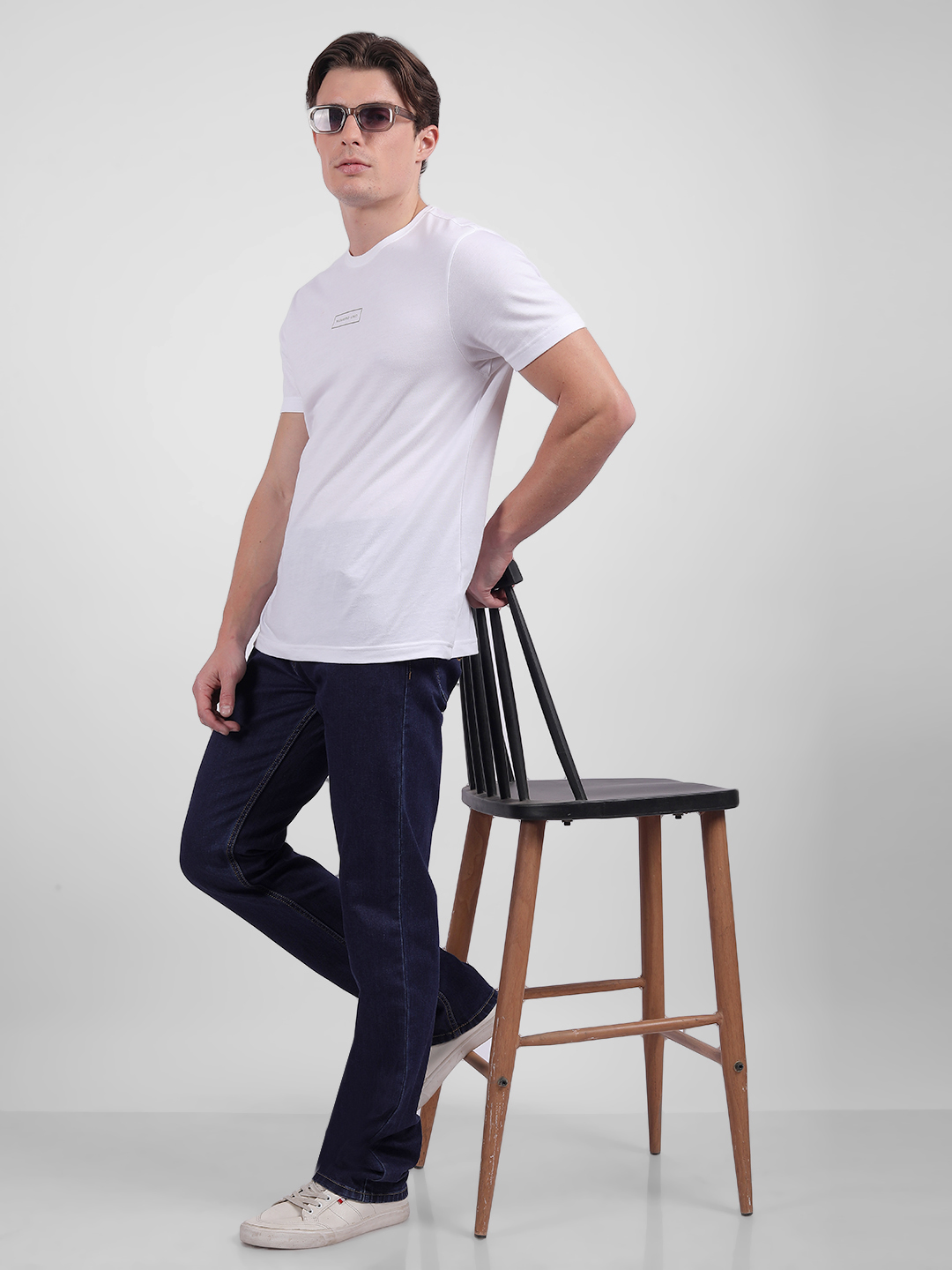 Numero Uno Men Solid Dark Blue Jeans